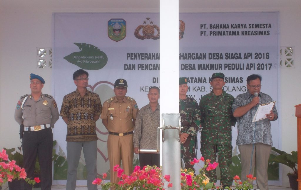 9 Desa Masyarakat Siaga Api Binaan PT. BKS dan PT. PKM di Kec. Air Hitam dan Kec. Pauh Menerima Riword