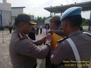 Kapolres Gelar Pasukan di Terminal Bus Sri Bulan