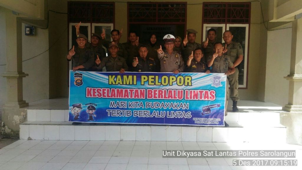 Sosialisasi Keselamatan, Satlantas Polres Sarolangun Singgah di Markas Satpol PP