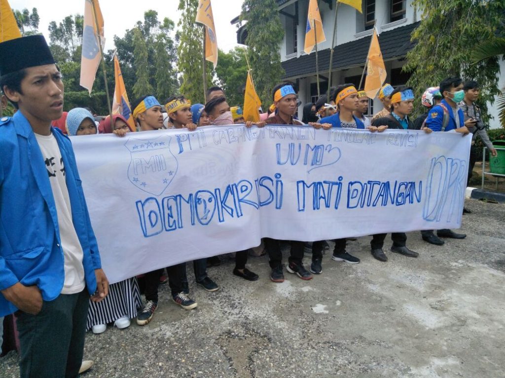 PMII Merangin Gelar Aksi Damai Tolak Revisi Undang-Undang MD3