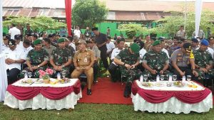 Pjs. Bupati, Buka Pelaksanaan TMMD Kodim 0420/Sarko di Desa Pelakar Jaya