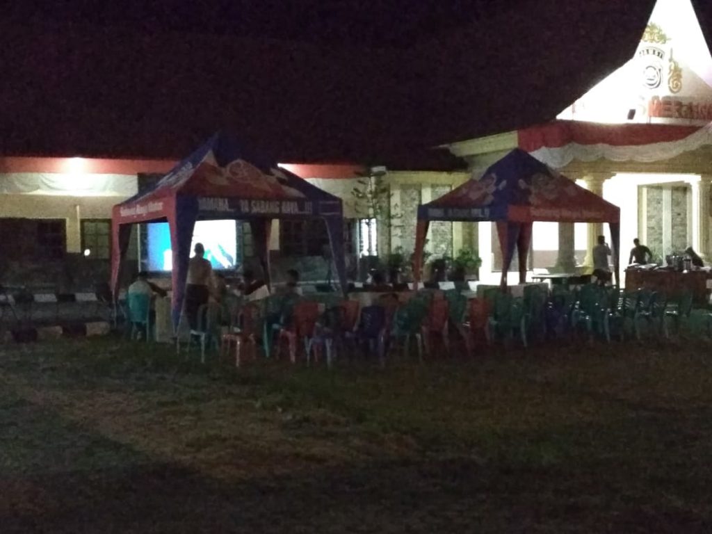 Suasana Nobar Piala Dunia 2018 di Mapolres Merangin Penuh Keakraban dan Meriah