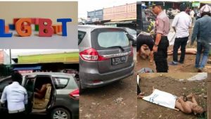 Diduga Mabuk, Pasangan LGBT Nekat Bercumbu di Pasar 