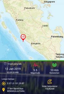 Gempa di Bengkulu Utara Terasa Sampai Merangin 