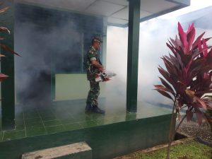 Takut Terserang Demam Berdarah, Kodim 0420/ Sarko Laksanakan Pencegahan Dengan Cara Foging