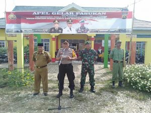 Apel Gelar Pasukan PAM Pemilu 2019 di Kecamatan Air Hitam Berjalan Sukses
