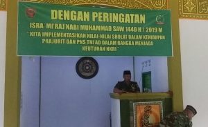 Kodim 0420/ Sarko Peringati Isra Mi’raj Nabi Muhammad SAW