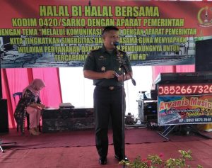 Kodim 0420/Sarko Gelar Halal Bihalal Bersama Polri dan Unsur Pemerintah