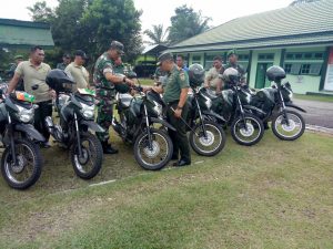 Dandim 0420/ Sarko Laksanakan Pengecekan Kelengkapan Kendaraan Bermotor Anggotanya