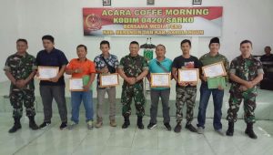 Suasana Keakraban Dalam Coffe Morning Antar Kodim 0420/Sarko Dengan Insan Pers