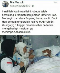 Jamaah Haji Asal Desa Empang Benao Kabupaten Merangin Meninggal Dunia di Tanah Suci