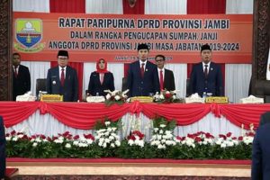 Fachrori Berharap 55 Anggota DPRD Provinsi Jambi Yang Baru Dilantik Dapat Bekerjasama Dengan Baik