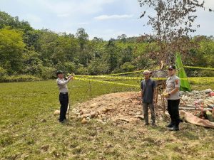 Jajaran Polsek Batang Asai, Langsung Datangi Lokasi Lubang Jarum