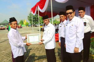 Upacara Peringatan HAB Kementerian Agama Ke 74 di Pringsewu Berlangsung Meriah