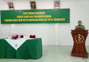 Ketua Persit KCK Cabang XXVII Dim 0420/Sarko Ajak Anggota Persit Untuk Slalu Menjaga Etika