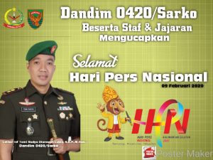 Keluarga Besar Kodim 0420/ Sarko Ucapkan Selamat Hari Jadi Insan Pers Nasional