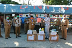 Gubernur Apresiasi Bantuan Penanganan Covid-19 dari Dishut, NGO FFI, BBNTKS dan BKSDA
