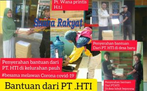 PT. HTI Salurkan Bantuan di Desa Baru, Lubuk Kepayang dan Kelurahan Pauh
