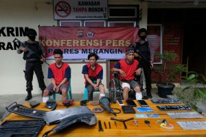 Tiga Pelaku Spesialis  Curanmor di Merangin di Dor Polisi.
