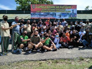 Jalin Silahturahmi, Kodim 0420/Sarko Olahraga Bersama Dengan Insan Pers.