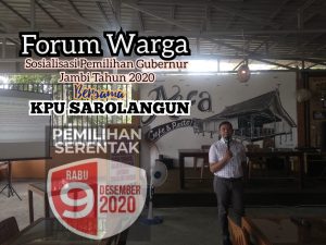 KPU Sarolangun Gencar Lakukan Sosialisasi Bertajuk Forum Warga
