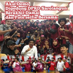 Aksi Demo di Gedung DPRD Sarolangun, Berakhir Selfie.