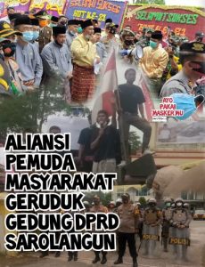 Aliansi Pemuda Masyarakat Guruduk Gedung DPRD Sarolangun