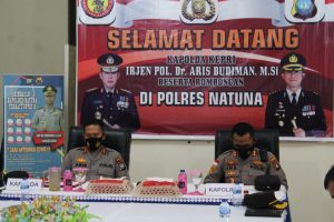 Kapolres Natuna Terima Kunjungan Kerja Kapolda Kepri Beserta Rombongan Di Mako Polres Natuna