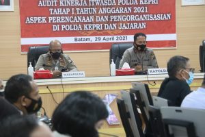 Taklimat Akhir Audit Kinerja Itwasda Polda Kepri Tahap I Tahun Anggaran 2021 Aspek Perencanaan Dan Pengorganisasian Di Polda Kepri Dan Jajarannya
