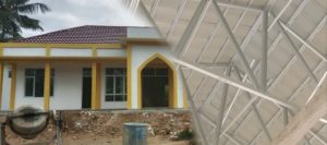 Pintu dan Plafon Gedung Ponpes AT-Taubah Belum Terpasang