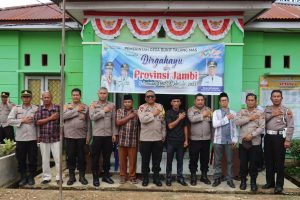 Kades Bersama Warga Sambut Kunker Kapolres Sarolangun Giat Jum’at Curhat