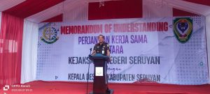 Kejaksaan MoU dengan Kades Se-Kabupaten Seruyan Cegah Korupsi Dana Desa