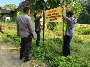 Polsek Limun Himbau Masyarakat Waspadai Bencana Tanah Longsor
