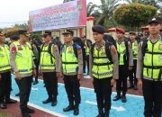 Kapolres Sarolangun Pimpin Apel Pergeseran Pasukan Pengamanan TPS