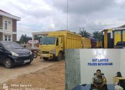 Bandel Melintas Di Jalan Umum 5 Truk Angkutan Batu Bara Di Kandangi Satlantas Polres Batanghari