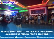 Operasi Antik Siginjai 2024, Polres Sarolangun Amankan Dua Pemuda Positif Tes Urine