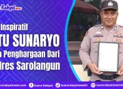 Aiptu Sunaryo Terima Penghargaan Dari Kapolres Sarolangun