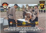Kapolres Batang Hari Pimpin Upacara Sertijab Dua Kapolsek 