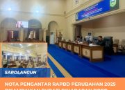 Nota Pengantar RAPBD Perubahan 2025 Di Sampaikan Bupati di Hadapan DPRD