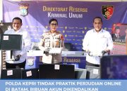 Polda Kepri Tindak Praktik Perjudian Online Di Batam,Ribuan Akun Dikendalikan Otomatis