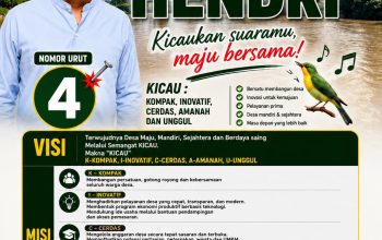 HENDRI CALON KADES NOMOR URUT 4 AJAK WARGA DESA TUMBANG BA’I BERSAMA SAMA MEMBANGUN DESA